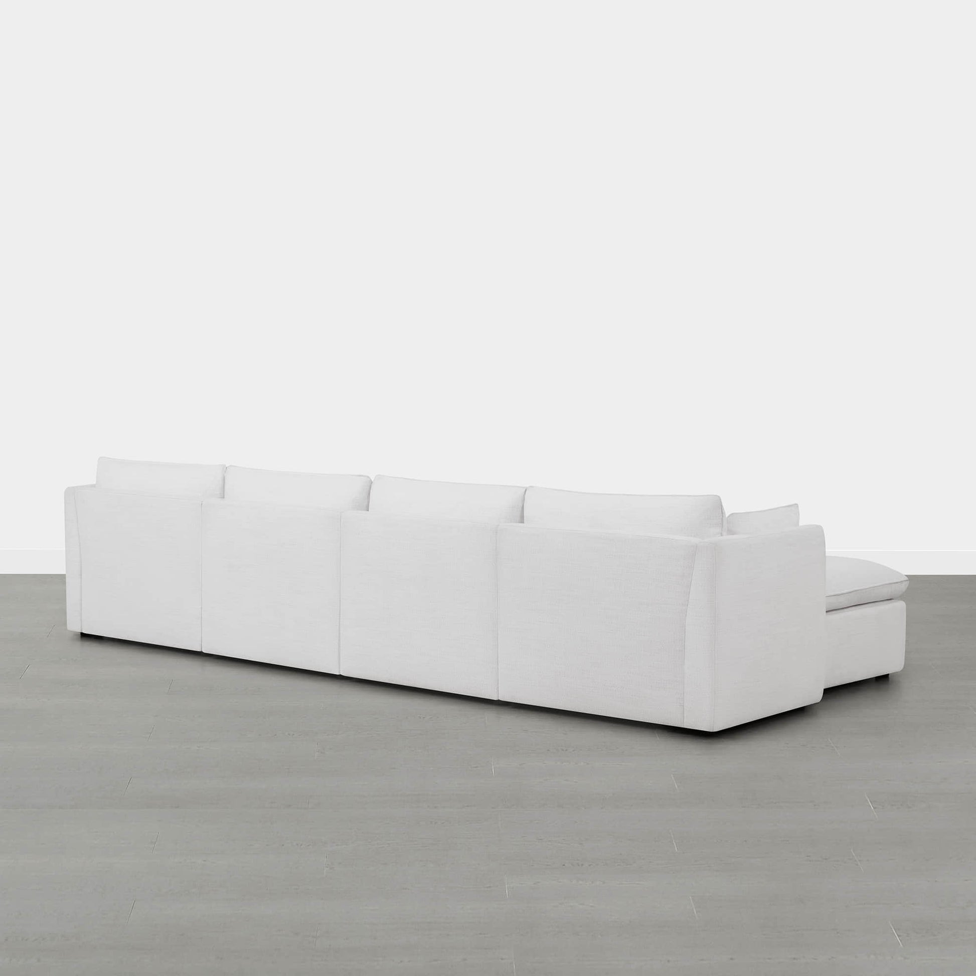 Sophia 6-piece modular sofa in white, showcasing sleek design and spacious seating - CHITA Living