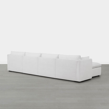 Sophia 6-piece modular sofa in white, showcasing sleek design and spacious seating - CHITA Living