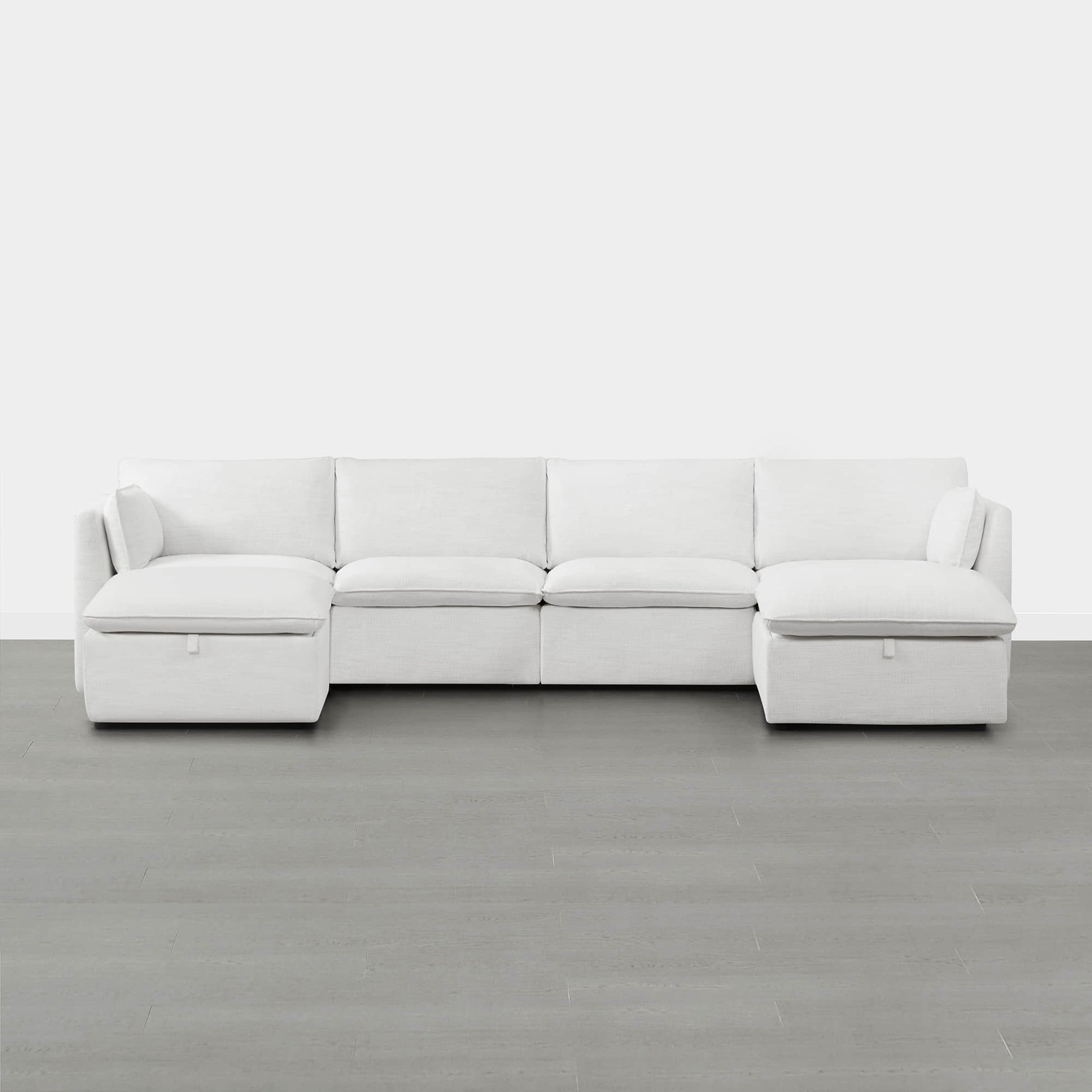 Contemporary white modular sofa with spacious seating in minimalist living room - CHITA Living