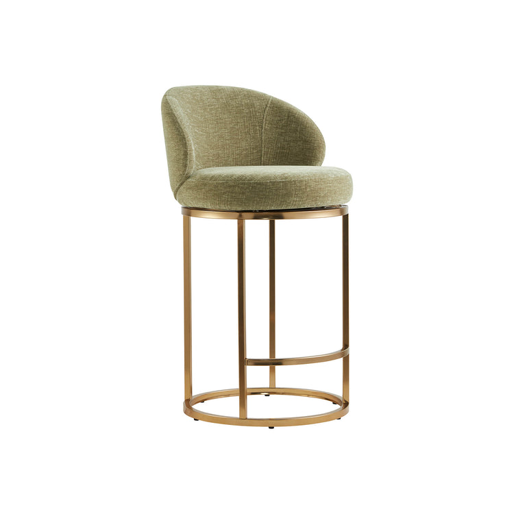Tanya Modern Chenille Swivel Counter Stool