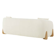 Contemporary sofa with elegant wooden legs, stylish design