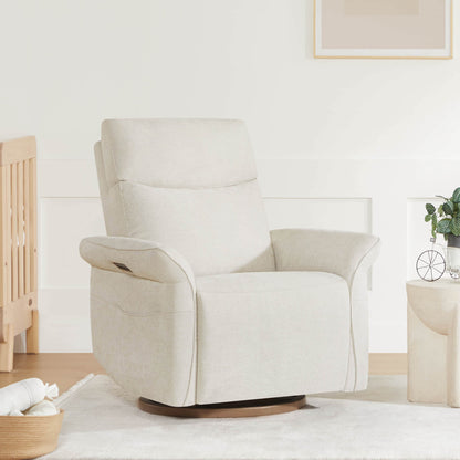 Vinca Power Swivel Nursery Glider Recliner with Power Lumbar & Headrest