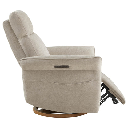 Vinca Power Swivel Nursery Glider Recliner with Power Lumbar & Headrest
