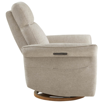 Vinca Power Swivel Nursery Glider Recliner with Power Lumbar & Headrest