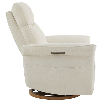 Vinca Power Swivel Nursery Glider Recliner with Power Lumbar & Headrest