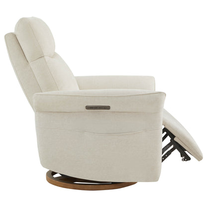 Vinca Power Swivel Nursery Glider Recliner with Power Lumbar & Headrest