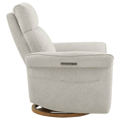 Vinca Power Swivel Nursery Glider Recliner with Power Lumbar & Headrest