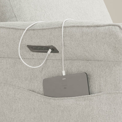 Vinca Power Swivel Nursery Glider Recliner with Power Lumbar & Headrest