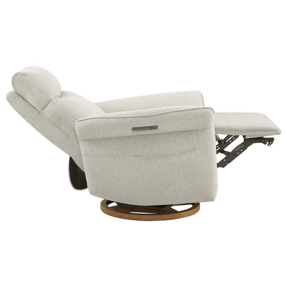 Vinca Power Swivel Nursery Glider Recliner with Power Lumbar & Headrest