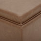 Cube Storage Ottoman - Fabric & Leather