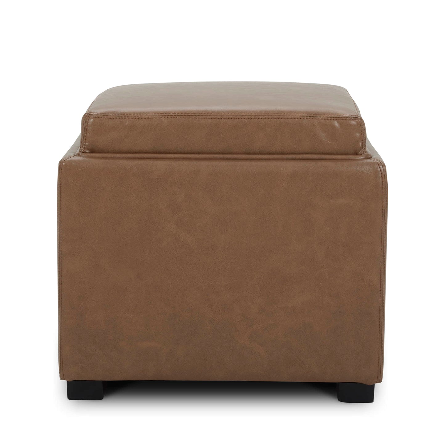 Cube Storage Ottoman - Fabric & Leather