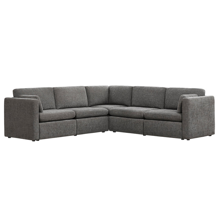 Gray Delaney 5-Piece Corner Modular Sofa Chaise in modern living room design - CHITA Living