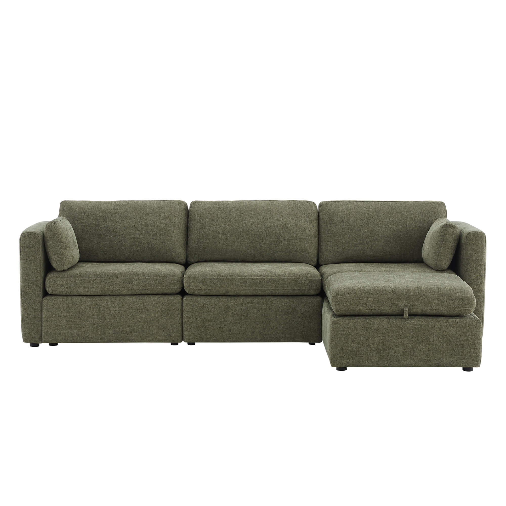 Stylish green modular sofa chaise offering ample comfort for modern living spaces - CHITA Living