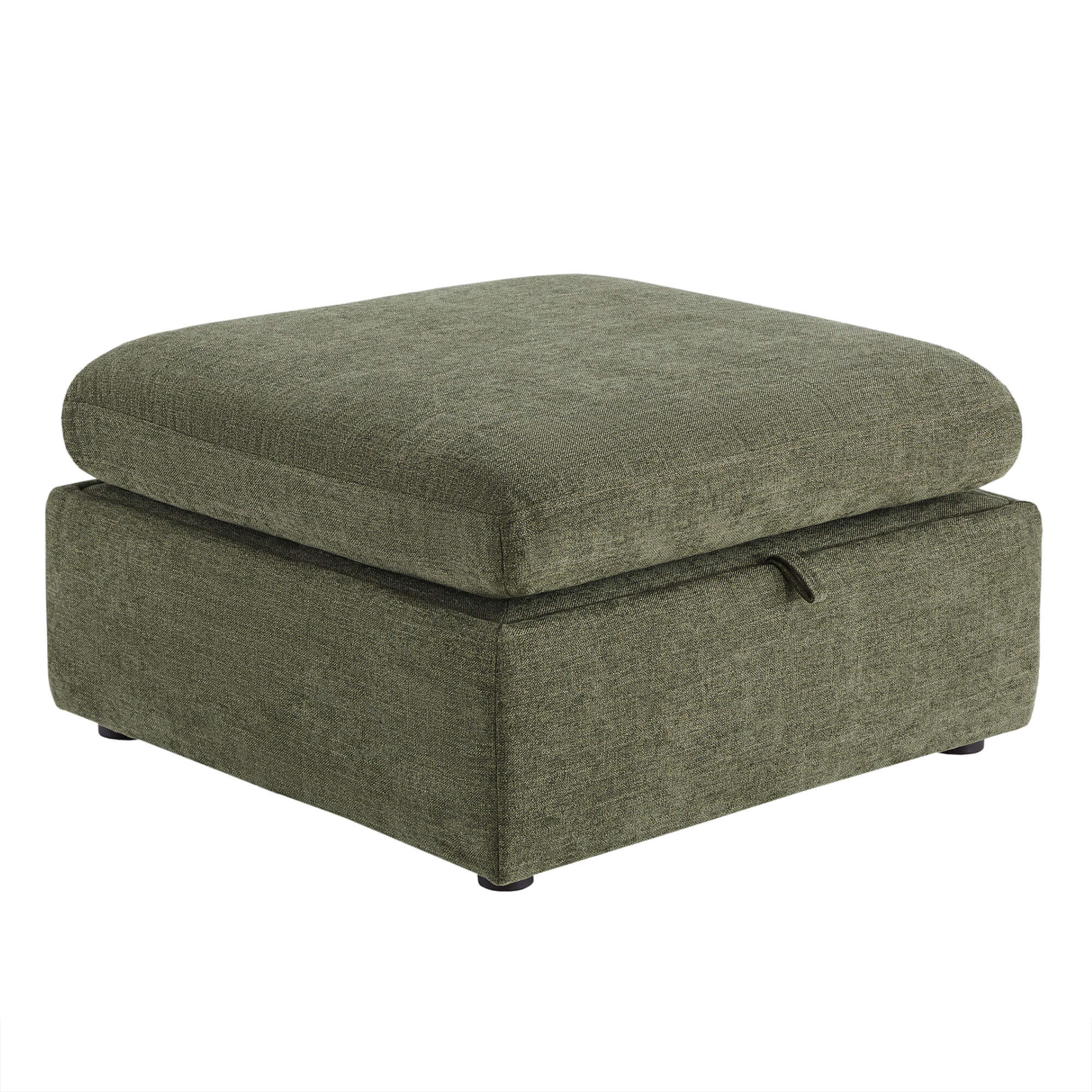 Delaney modular sofa chaise ottoman in stylish green fabric, perfect for modern decor - CHITA Living