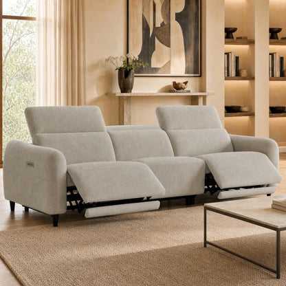 Diya Soft & Breathable 3-Seater Reclining Sofa with Power Headrest