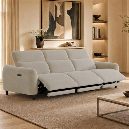 Diya Soft & Breathable 3-Seater Reclining Sofa with Power Headrest