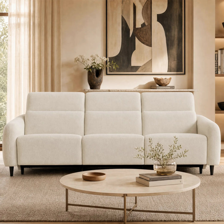 Diya Soft & Breathable 3-Seater Reclining Sofa with Power Headrest