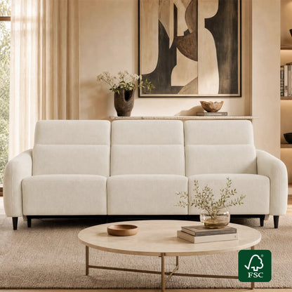 Diya Soft & Breathable 3-Seater Reclining Sofa with Power Headrest