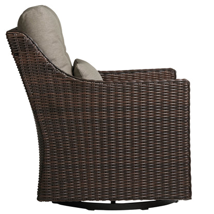 Elara Outdoor Rattan Sofa With Rocking Swivel Armchairs - 5 Seats