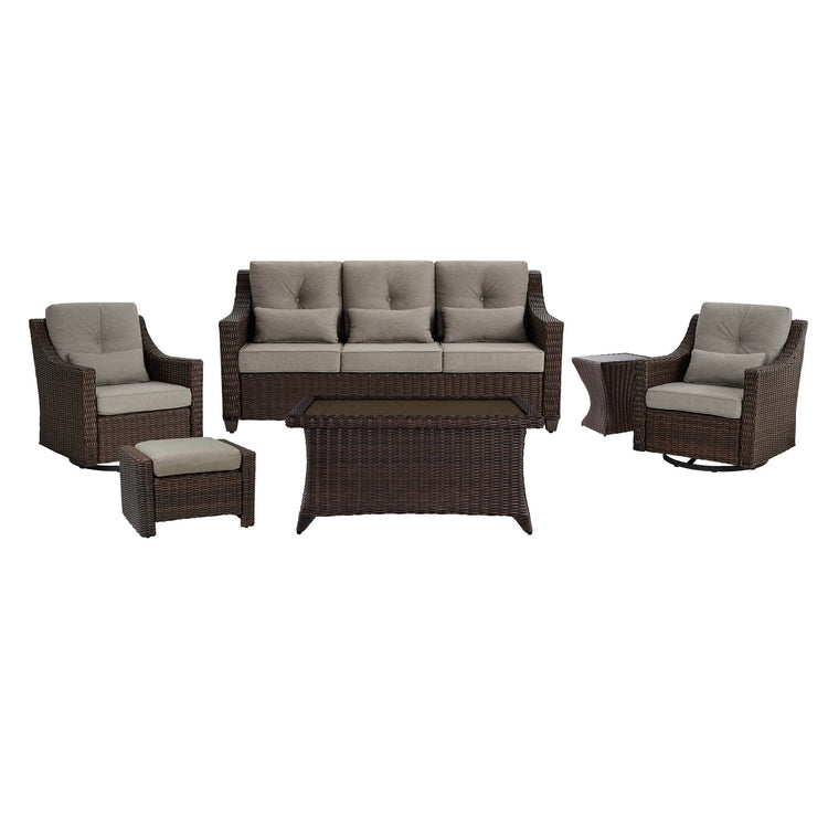 Elara Outdoor Rattan Sofa Set - 5 Seats