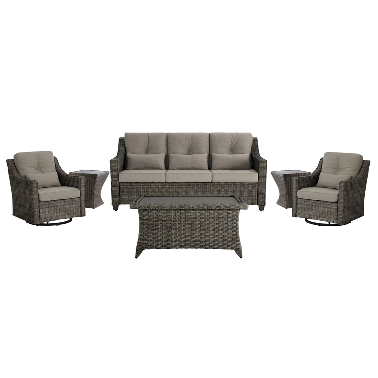Elara Outdoor Rattan Sofa Set - 5 Seats