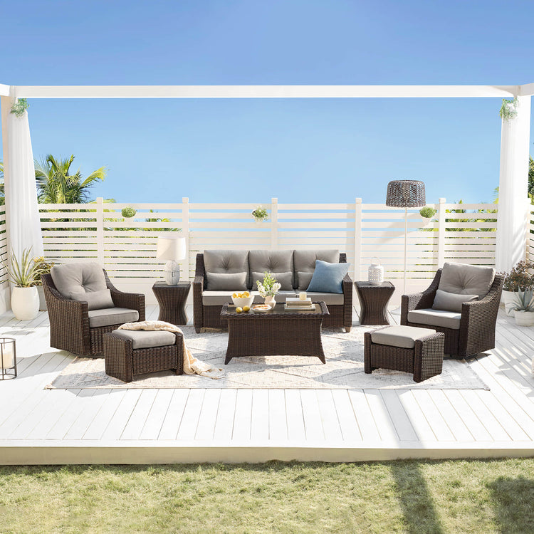 Elara Outdoor Rattan Sofa Set - 5 Seats