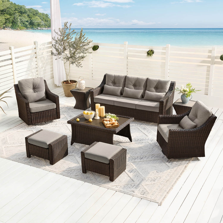 Elara Outdoor Rattan Sofa Set - 5 Seats