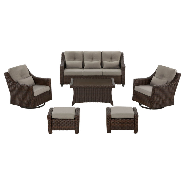 Elara Outdoor Rattan Sofa Set - 5 Seats