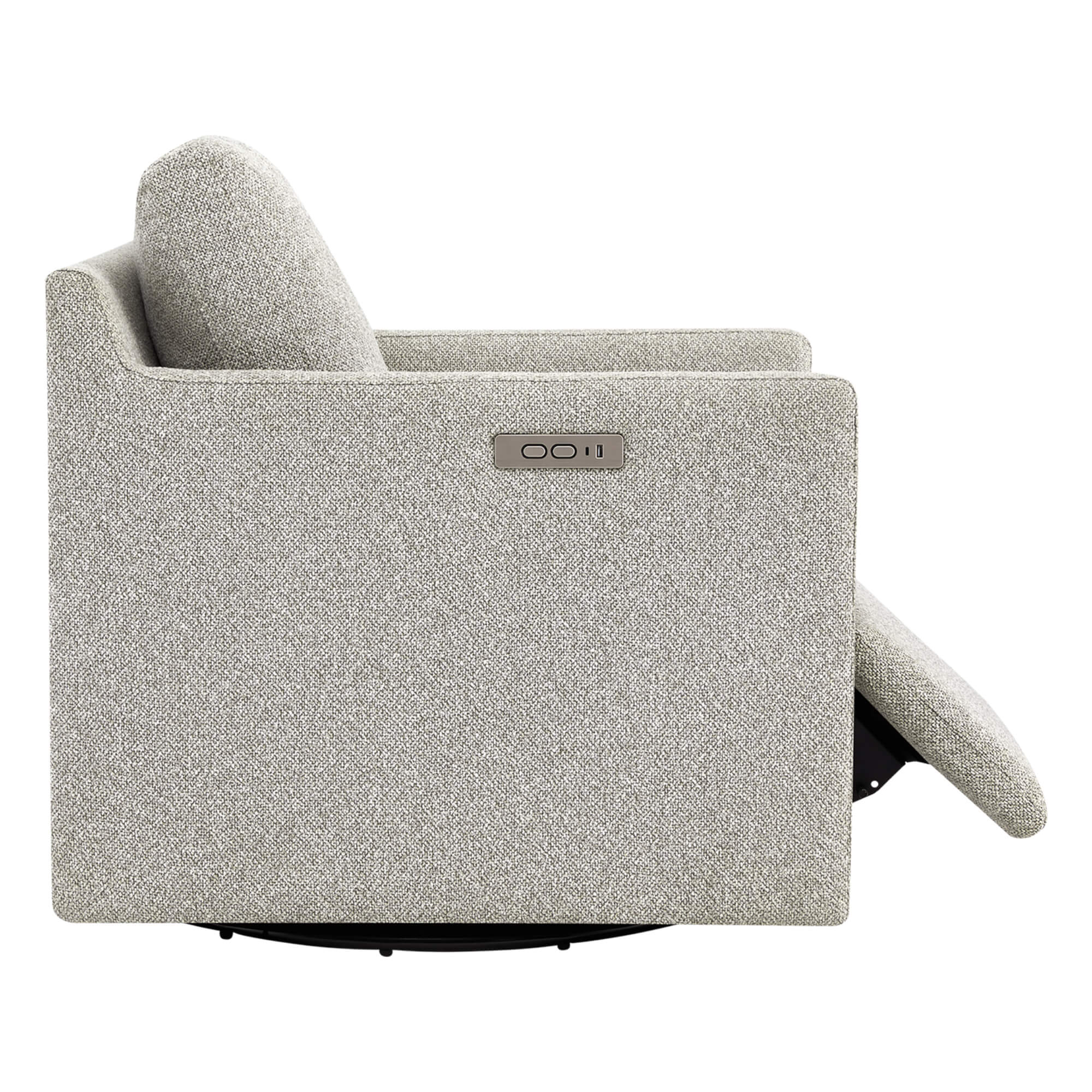 Henry Power Swivel Recliner chair in light gray fabric