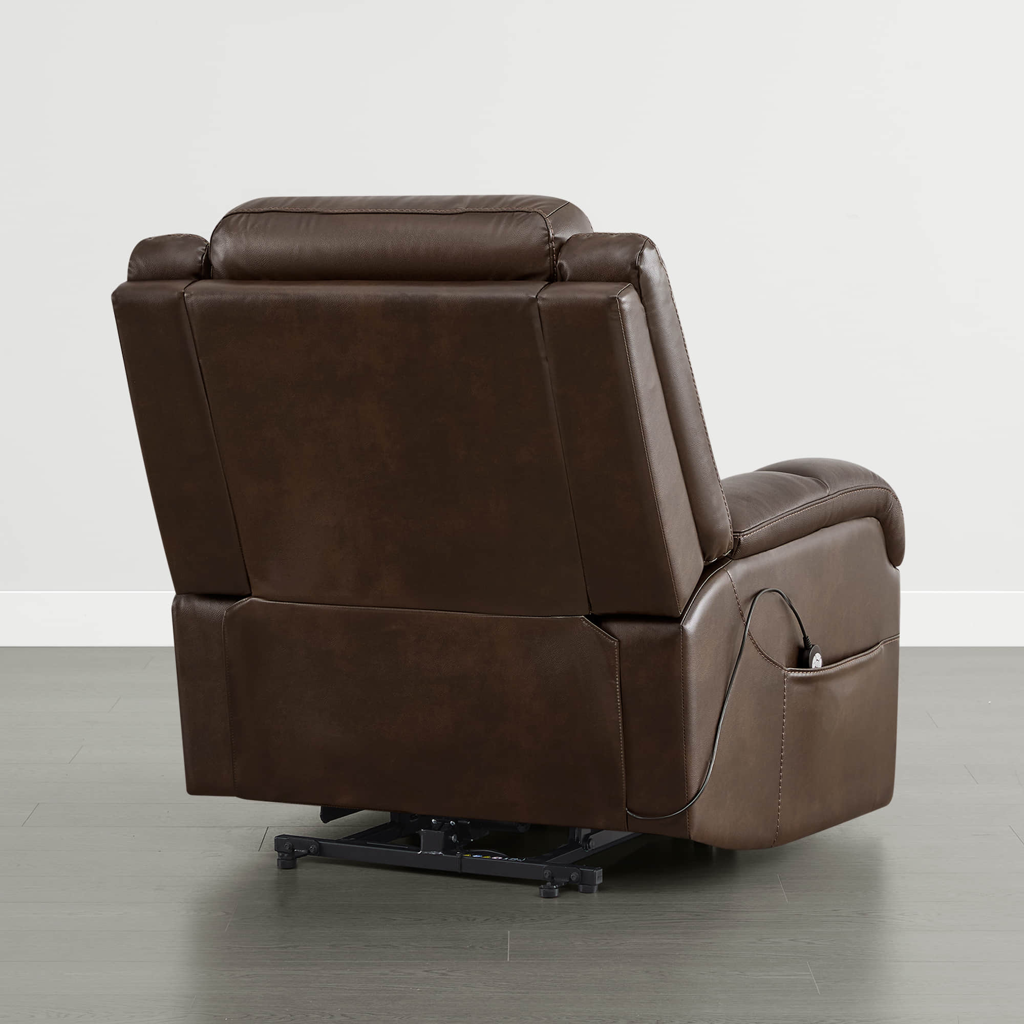Isaac Genuine Leather Power Lift Recliner with Massage & Heat