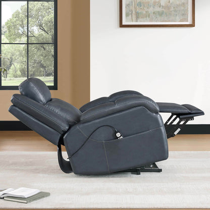 Isaac Genuine Leather Lift Assist Recliner With Power Headrest
