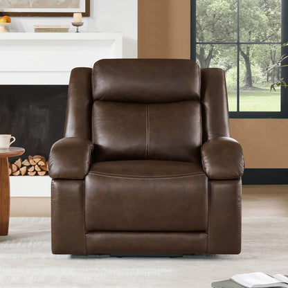 Isaac Genuine Leather Lift Assist Recliner With Power Headrest