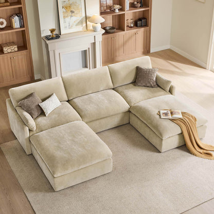 Kenna Modular 5 Seat Sofa-Chaise Sectional