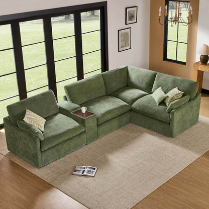 Kenna Modular 4 Seat Sofa-Chaise Sectional