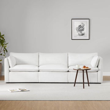 Sophia 3-Piece Feather Power Modular Sofa with Electric Footrests
