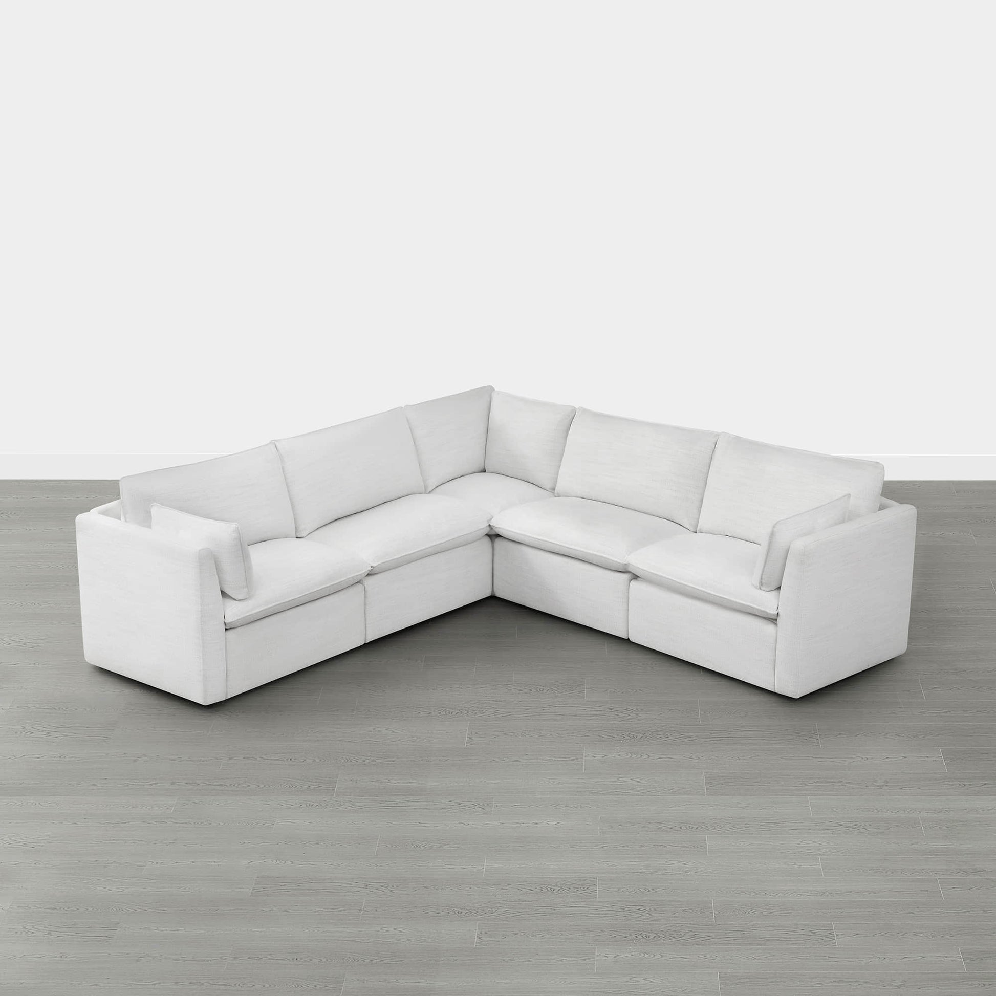 Sophia 5-piece modular sofa in bright living room with light gray flooring.