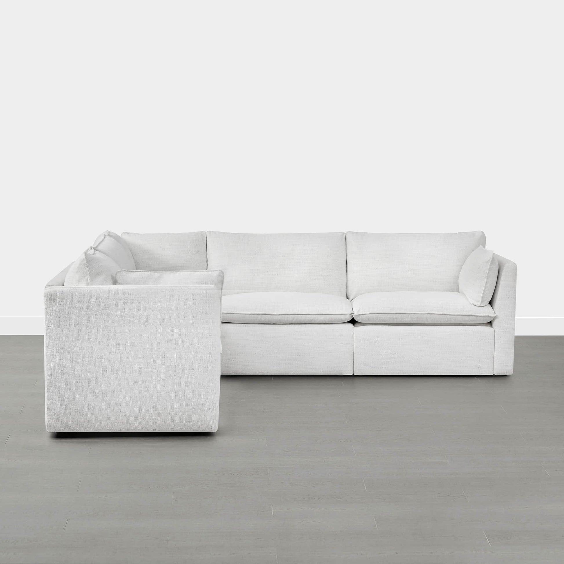 Sophia 5-piece modular sofa in minimalist design with soft white cushions - CHITA Living