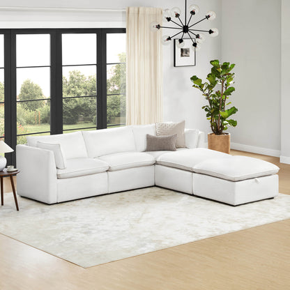 Sophia modular sofa in airy living room with natural light and modern decor.