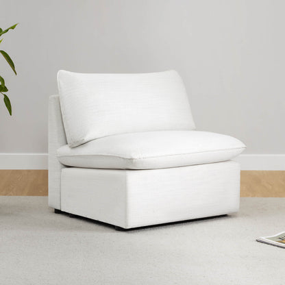 Light fabric armless chair from Sophia modular sofa in minimalistic living space - CHITA Living