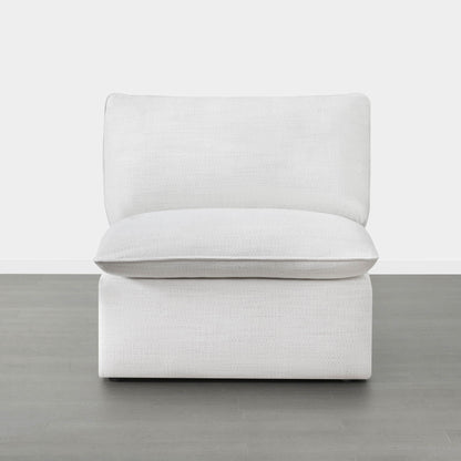 Light fabric armless chair from Sophia modular sofa against a neutral background - CHITA Living