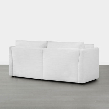 Sleek back view of white Sophia 2-piece modular sofa with minimalist style - CHITA Living