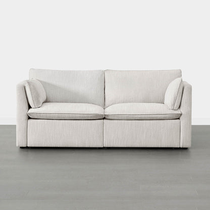 Sophia 2-piece modular sofa in light fabric with plush cushions and cozy arm pillows - CHITA Living