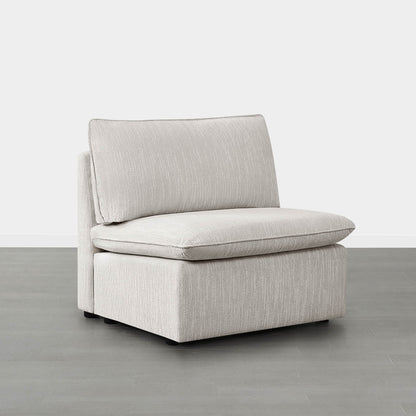 Light fabric armless chair from Sophia modular sofa in modern minimalist room - CHITA Living