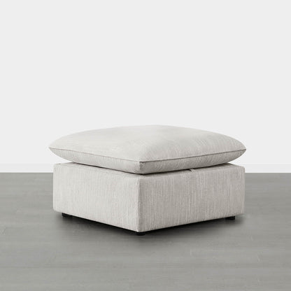 Sophia modular storage ottoman with soft ivory cushion in modern minimalist space - CHITA Living