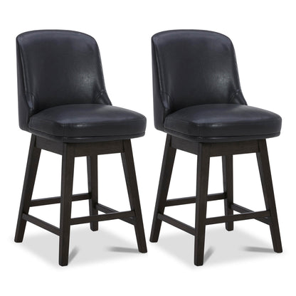 Nellie Swivel Counter Stool with Back (Set of 2)