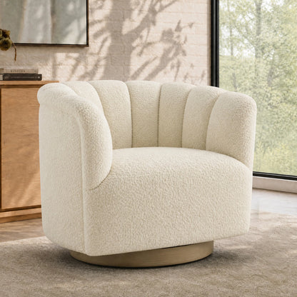 Retta Channel Barrel Swivel  Accent Chair
