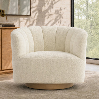 Retta Channel Barrel Swivel  Accent Chair