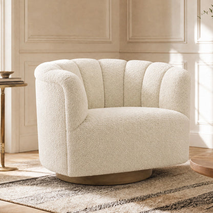 Retta Channel Barrel Swivel  Accent Chair