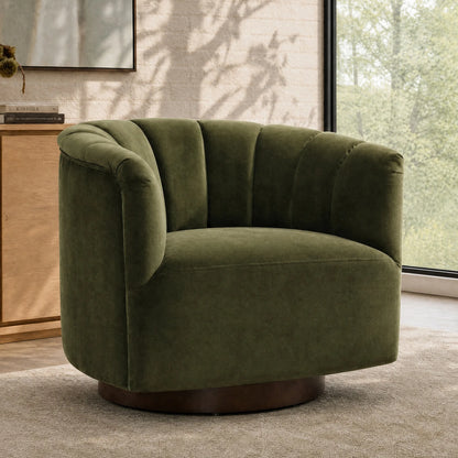 Retta Channel Barrel Swivel  Accent Chair