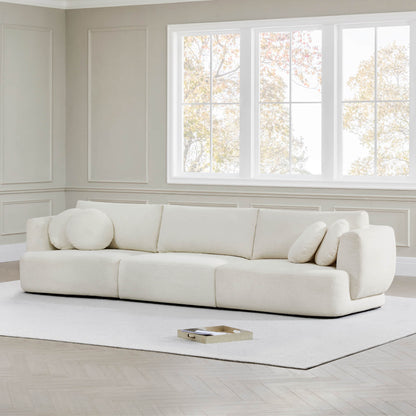 Modern Grace 3-Seat Modular Sofa with round cushions in bright living room - CHITA Living